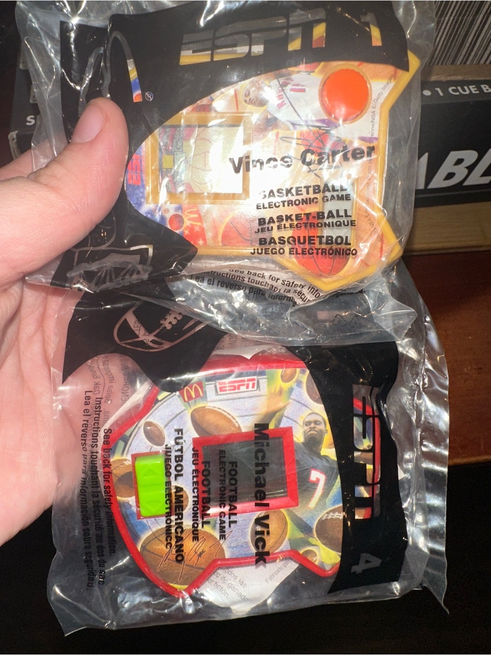VTG 2004 electronic handheld sports games Michael Vick Vince Carter bundle NEW